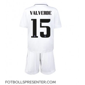 Real Madrid Federico Valverde #15 Hemmatröja Barn 2022-23 Kortärmad (+ korta byxor)